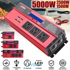 5000w Lcd Car Power Inverter Dc 124v - Ac 110v 120v Home Rv Solar Converter 4usb