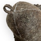 Wool Sauna Hat For Steam Bath Traditional Bell-shaped Brown Protection Banya Hat