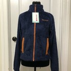 Marmot Womens Homestead Fleece Jacket Arctic Navy Blue Orange M13226 Xs New