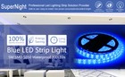16 4ft Blue Led Strip Light 300 Leds Dimmable Flexible Waterproof Ribbon Light