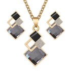 Fashion Crystal Pendants Necklace Earrings Sets Women Jewelry Set Bridal Wedding