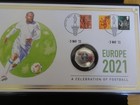 2021 Fine Silver Proof Solomon Islands  1 Coin Cover   Folder Euro 2020 Football