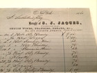 1861 Civil War Era Receipt Sj Jaques New York Wine Cigars J Sutherland Congress