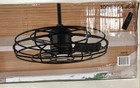 Home Decorators Heritage Point 25 In  Led Indoor Matte Black Ceiling Fan  open 