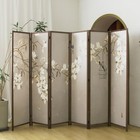 Pawlabay 6 Panel Room Divider  5 6 Ft Tall Blackout Folding Privacy Screen  F   