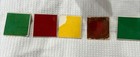 Five Handmade Vintage Ceramic Greek Tiles Made In Greece 3    X 3   