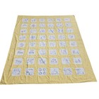 Vintage Handmade Hand Sewn Embroidered Quilt 80x100 Dutch Girl   Boy  Animals