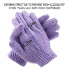 2pcs Exfoliating Bath Gloves Nylon Shower Body Scrub Massage Mitt Spa