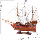 23  Wooden Mayflower Ship Model Nautical Home Decor Sailboat Gift Boat Display