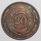 1857 Uruguay 20 Centesimos  j223 