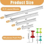 118 Pcs Stained Glass Supplies 16 Pcs Layout Block System 12 Inch 8 Inch 6 In   