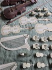 Vintage 1970s Lot 51 Musical Instrument Christmas Ornaments Light Covers Violin