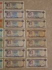 27x 1965  1968 Bahamas Qeii Elizabeth Ii Banknotes  1   3     1 2  50c  Notes