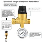 Water Pressure Regulator For Rv Lead-free Brass Adjustable Reducer Gauge 3 4  V4