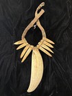 Papua New Guinea Shell Necklace Sepik Style Bone Pendant Tribal Oceanic Vintage