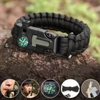 Compass Bracelet With Flint Seven Core Paracord Bracelet Inginiter Outdoor Tool
