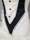 Vintage Fredericks Of Hollywood French Maid Lace Satin Teddy Lingerie One Size