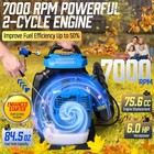 75 6cc 2-stroke Backpack Leaf Blower Gas Powered - 912cfm 206mph For Snow Debris