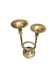 Brass Horn Decoration Vintage Trumpet Candelabra 11    Candle Holder