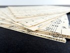 6x6 Square Vintage Sheet Music Paper  20 Sheets  Perfect For Tags   Upcycled Art