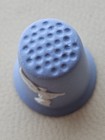 Wedgwood Jasperware   Porcelain Thimble Christmas 1986 Angel Of The Annunciation
