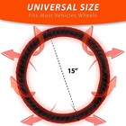 Zone Tech 12v Car Heated Steering Wheel Cover Universal Fit New Tangle Free Cord