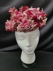 Unique Vintage Pink Floral Rose Crochet Hat With Box