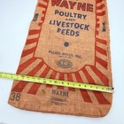 Vintage Wayne Feeds 50 Lb Burlap Sack Poultry Livestock Allied Mills