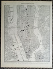 Vintage 1943 Lower Manhattan Atlas Map Ny  New York City  World War Wwii Era Old