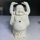 Vtg House Of Hong Kong  Waikiki Hawaii White Ceramic Happy Buddha Tiki Mug
