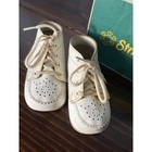 Vintage Stride Rite Baby Shoes White Leather High Top Walkers 1972 Box Size 1