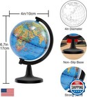 Wizdar 4   World Globe For Kids Learning  Educational Rotating World Map Glob