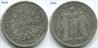 France 1873-a  5 Francs Coin Silver Km 820 1  Hercules  C110