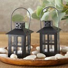 Luminous Black Mini-lantern Tea Light Holder