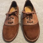 1970   s Rare Retro Brown Suede Leather Oxford Shoes Gum Soles Trotters Sz 8 5 B