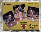 March 3  1987 Chicago Bulls Canon Camera Night Insert W photos Vintage Jordan