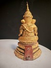 Antique Thai Ganesha Bronze Statue Rattanakosin Style Gilded Elephant God Buddha