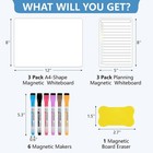 6 Pack Magnetic Dry Erase Board  3 8   X 12   Whiteboard For    
