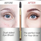 1 Pc Double-head Eyeliner   Eyebrow Brush     Precision Soft Fiber Tool - New
