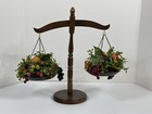 Vintage Caffco Quality Woodenware Balance Wood Scales Of Justice Original Fruit