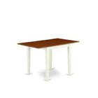 3-piece Buttermilk And Cherry Finish Solid Wood Top Dining Table Set