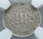 1851 Usa 3cs Three Cent Silver Coin - Ngc Au Det