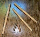 Lot Of 5 Antique Wooden Needle Holders Knitting Tubes Reditch England  Vintage