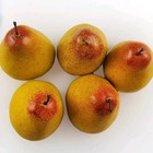 Set Of 5 Faux Pears Realistic Yellow Red Speckled Artificial Fruit Home Decor