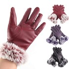 Winter Women Gloves Thermal Linning Warm Lambskin Leather Driving Dress Gloves
