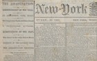 Antique 1865 Abraham Lincoln Assassination   Civil War Newspaper