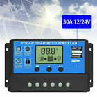 30a Solar Panel Battery Charge Controller 12v 24v Lcd Regulator Auto Dual Usb Us