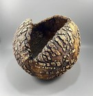 Vintage Art Studio Pottery Ceramic Unique Bowl Planter Pot Rough Surface 9  X 8 