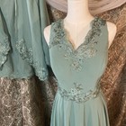 Elegant Green Embroidered Dress And Jacket Set Size 6  A Wedding Guest