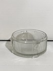 Vintage Art Deco Vanity Powder Flower Glass Box Trinket Dish No Lid